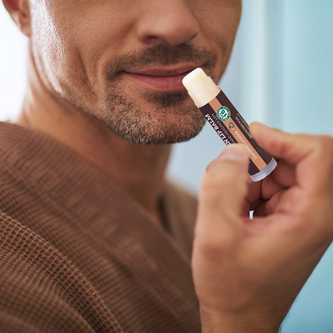 Earth's Daughter SPF Coconut Lip Balm 4-Pack - Lip Sunscreen, SPF 15, Organic Ingredients, Beeswax, Coconut Oil, Vitamin E - Hypoallergenic, Paraben Free, Gluten Free, New