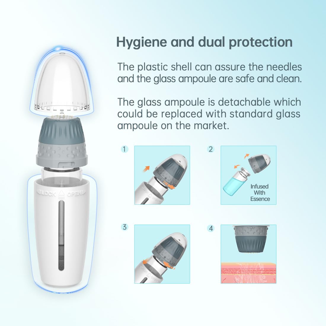 Hydra Needle Serum Applicator Tools Hydra Stamp,Professional Micro Needling Tools