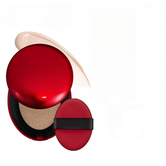 MAEPEOR Cushion Foundation 9 Colors Full Coverage Weightless Satin Glow Foundation Hydrating Long-Lasting Cushion BB Cream (Color 02)