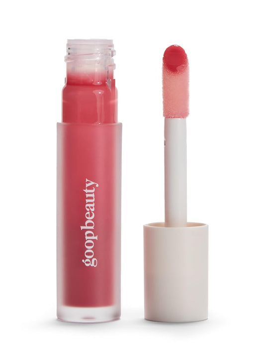 goop Beauty Hydra-Barrier Gel Gloss | Hydrating Lip Gloss to Moisturize & Plump Lips | Hyaluronic Acid & Vitamin E | Blossom - Sheer Petal Pink | 0.13 oz
