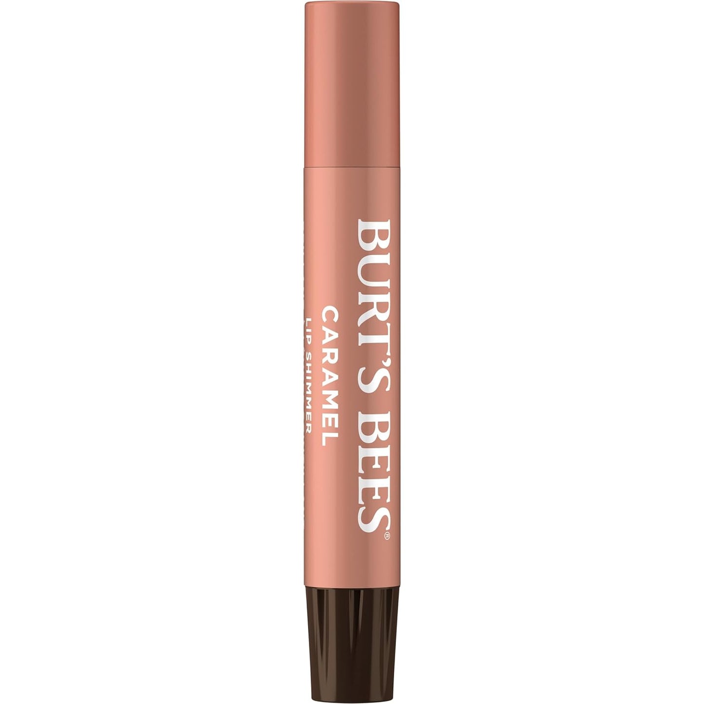 Burt's Bees Shimmer Lip Tint Set, Tinted Lip Balm Stick, Moisturizing for All Day Hydration with Natural Origin Glowy Pigmented Finish & Buildable Color, Caramel (4-Pack)