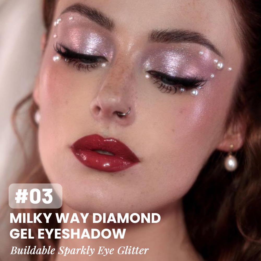 Monochrome Glitter Eyeshadow Palette,Single Champagne Pink Shimmer Eyeshadow,Long-Lasting Sheer Eye Makeup With A Sparkle Finish,Smooth Formula,Vegan & Cruelty-Free