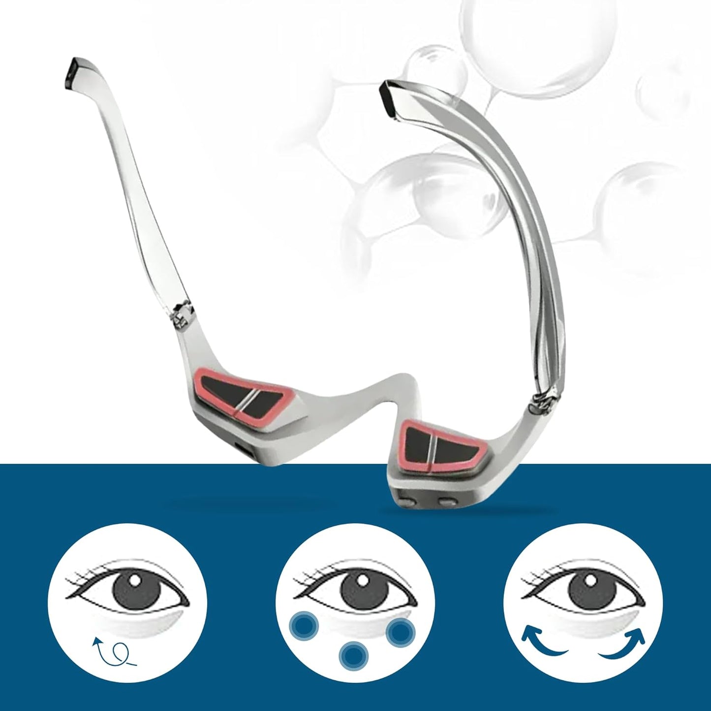 EyeLift Under-Eye Skincare Tool with Red LED & Microcurrent Support | Compact Facial Device for a Refreshed Look