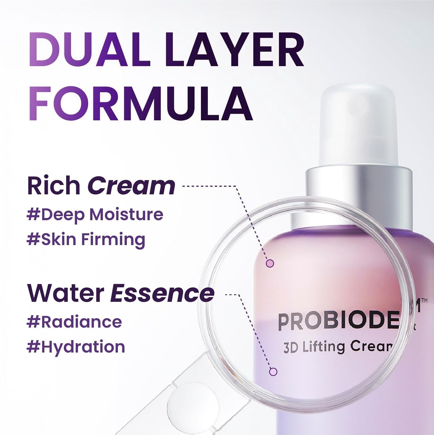 Probioderm™ 3D Lifting Cream Mist 3.38 fl oz (100 ml) | Face Moisturizers, Hydrating Glowing Serum Spray, Moisturizing & Elasticity-Enhancing Facial Mist for Face, Neck & Décolleté