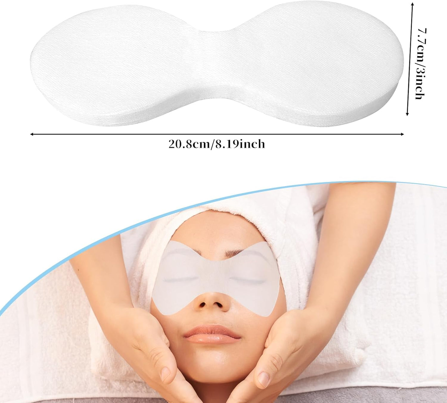 200 Sheets Disposable Eye Mask Paper, Natural Silk Eye Care Patches Paper, Facial Eye Covers Spa Cotton Paper, DIY Clear Eye Mask Paper Beauty Sheets for Cosmetic Facial Sheet Eye Paper