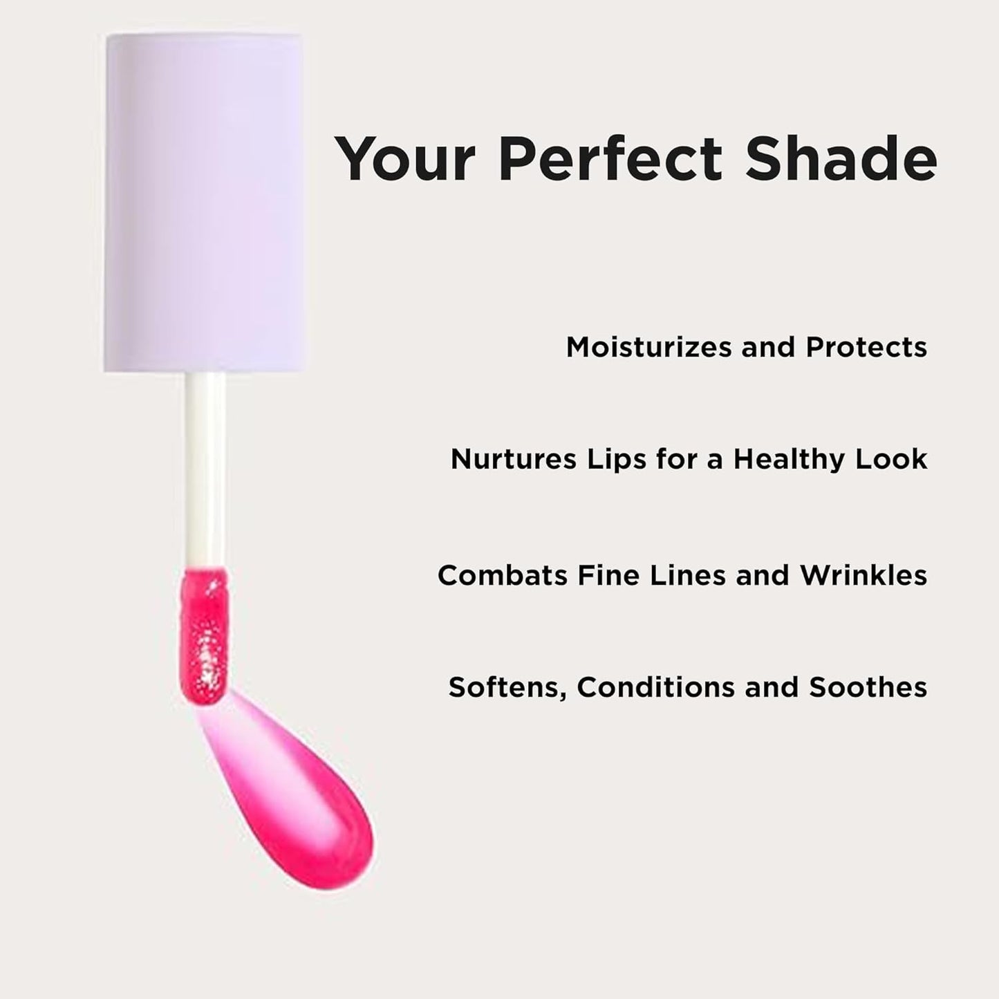 Côte Beauty The Necessity Peptide Lip Shine in Lola - Plumping Coral Lip Gloss with Hyaluronic Acid, Shea Butter & Jojoba Oil - Non-Sticky, Long-Lasting Hydrating Formula