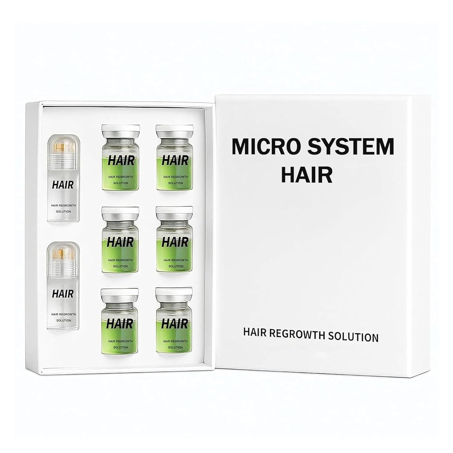 Hair Regrowth System, Advanced Hair Growth Treatment Ginseng, Eclipta Prostrata, Peppermint Oil & Ginger Root, Strengthens Roots, Thickening Serum for Men & Women