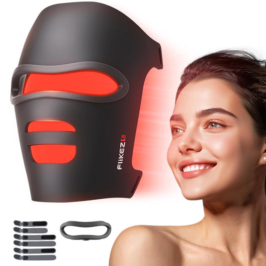 Red Light Therapy for Face Mask 460 LED with Anti-aging 4 Modes, 5000mAh Rechargeable Remote - Face Light Therapy Mask, Curved Soft Led Face Mask Makes Skin Glowing