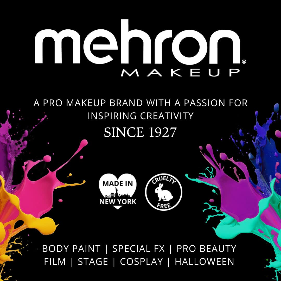 Mehron Makeup Color Cups | Stage, Foundation, Face Paint, Body Paint, Halloween | Face Paint Makeup | Greasepaint .5 oz (14 g) (Clown White)