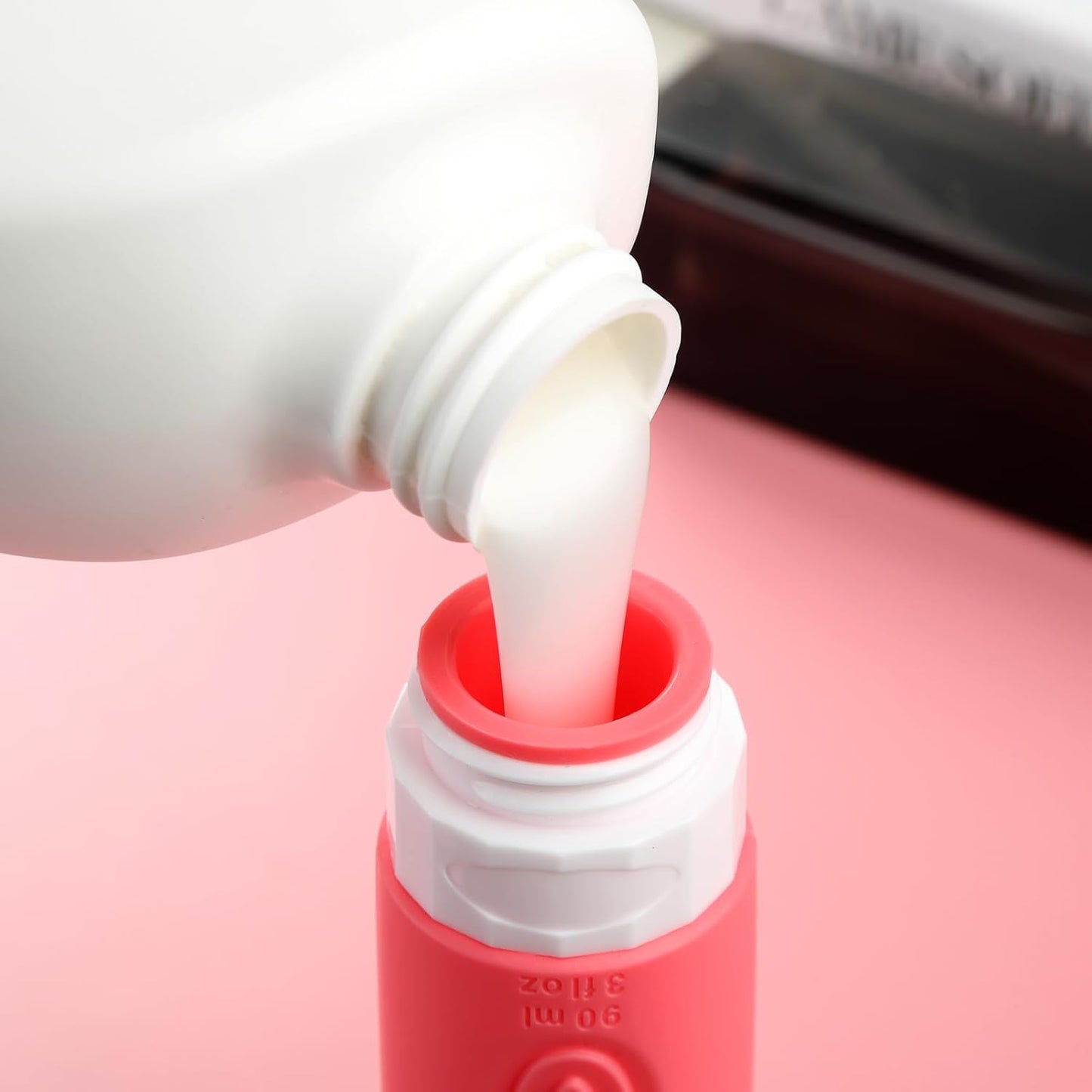 Travel Bottles for Toiletries, Tsa Approved 3oz Travel Size Containers BPA Free Leak Proof Refillable Liquid Silicone Squeezable Travel Accessories for Shampoo Conditioner Lotion (4 Pack)