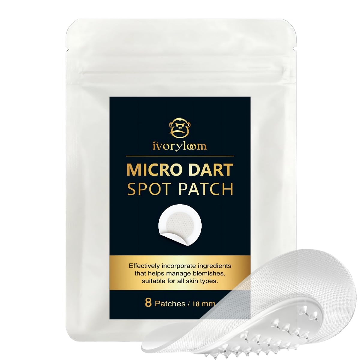 Microdart Spot Patch | Targeted Blemish Care with Salicylic Acid, Azelaic Acid, Niacinamide and Willowherb | For Early-Stage Blemishes | 8 Patches