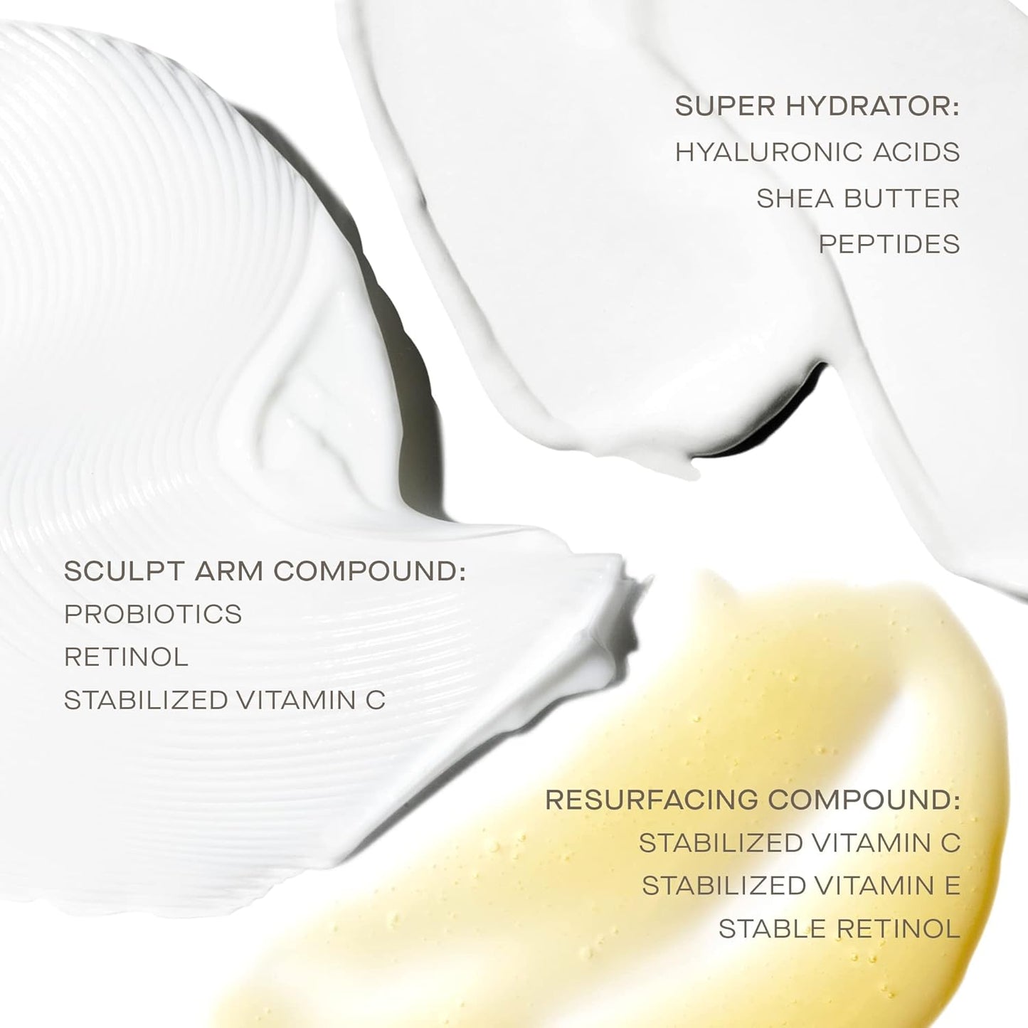 U Beauty Preface Kit | Skin Care Gift Value Set with Retinol, Vitamin C Serum Anti-Aging Essentials Skin Tightening Arm Cream + Facial Hyaluronic Acid Morning and Night - 2.7oz (Set of 3)