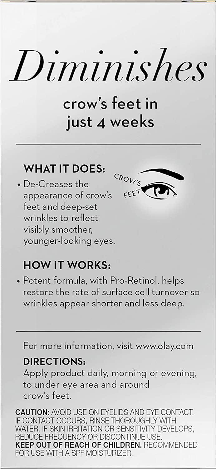 Olay Eyes Pro Retinol Eye Cream Anti-Wrinkle Treatment for Crow's Feet, 0.5 fl oz