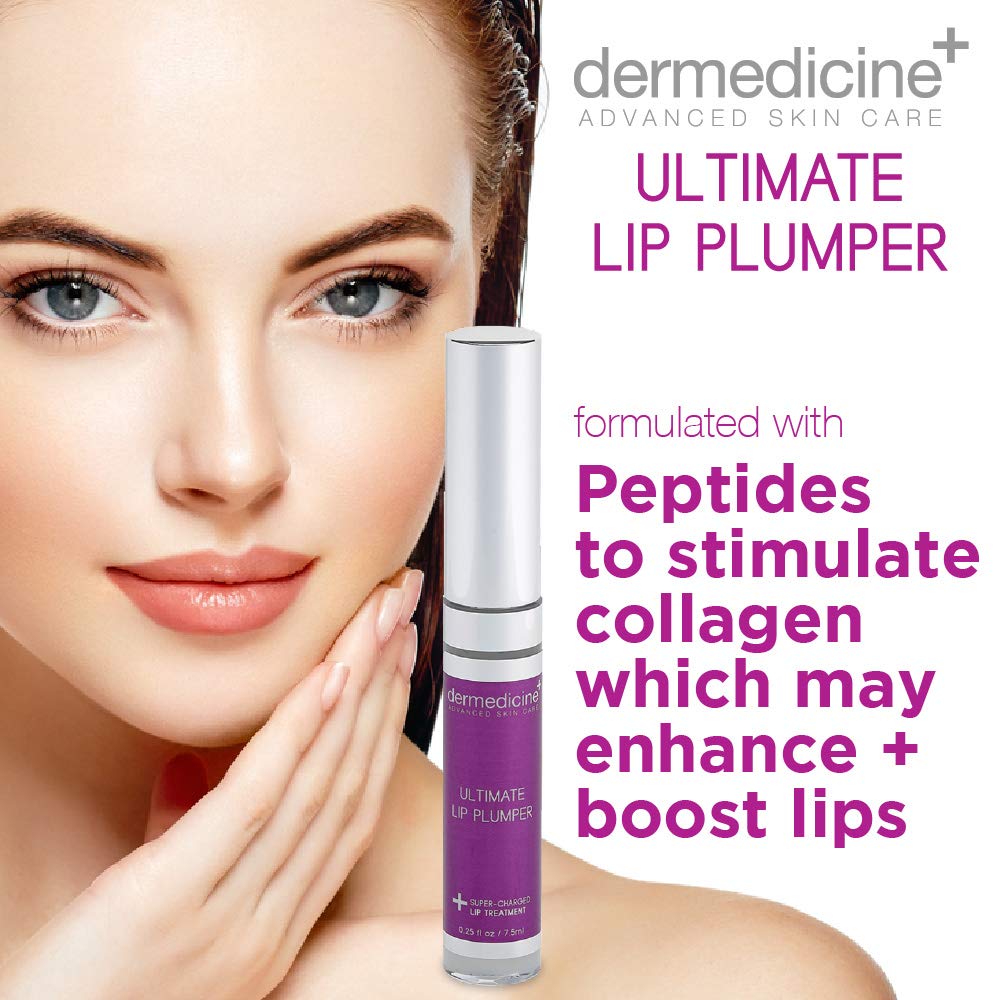 Ultimate Lip Plumper Super-Charged Lip Treatment w/Peptides, Vitamin E & Hyaluronic Spheres | May Enhances and Boost Lips for a Plumper Appearance 0.25 fl oz / 7.5ml