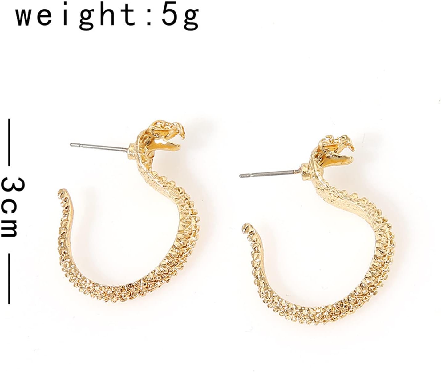 Vintage Snake Studs Earrings Gold Snake Dangle Earrings Animal Serpent Earrings Punk Cool Snake Earrings Jewelry for Women Girls Gifts