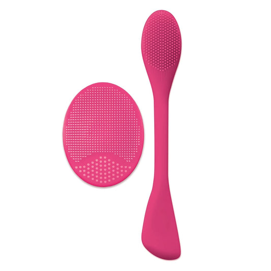 Facial Skin Scrubber Set – Removes Dirt, Opens Pores, Exfoliates Skin, Wall Suction Back