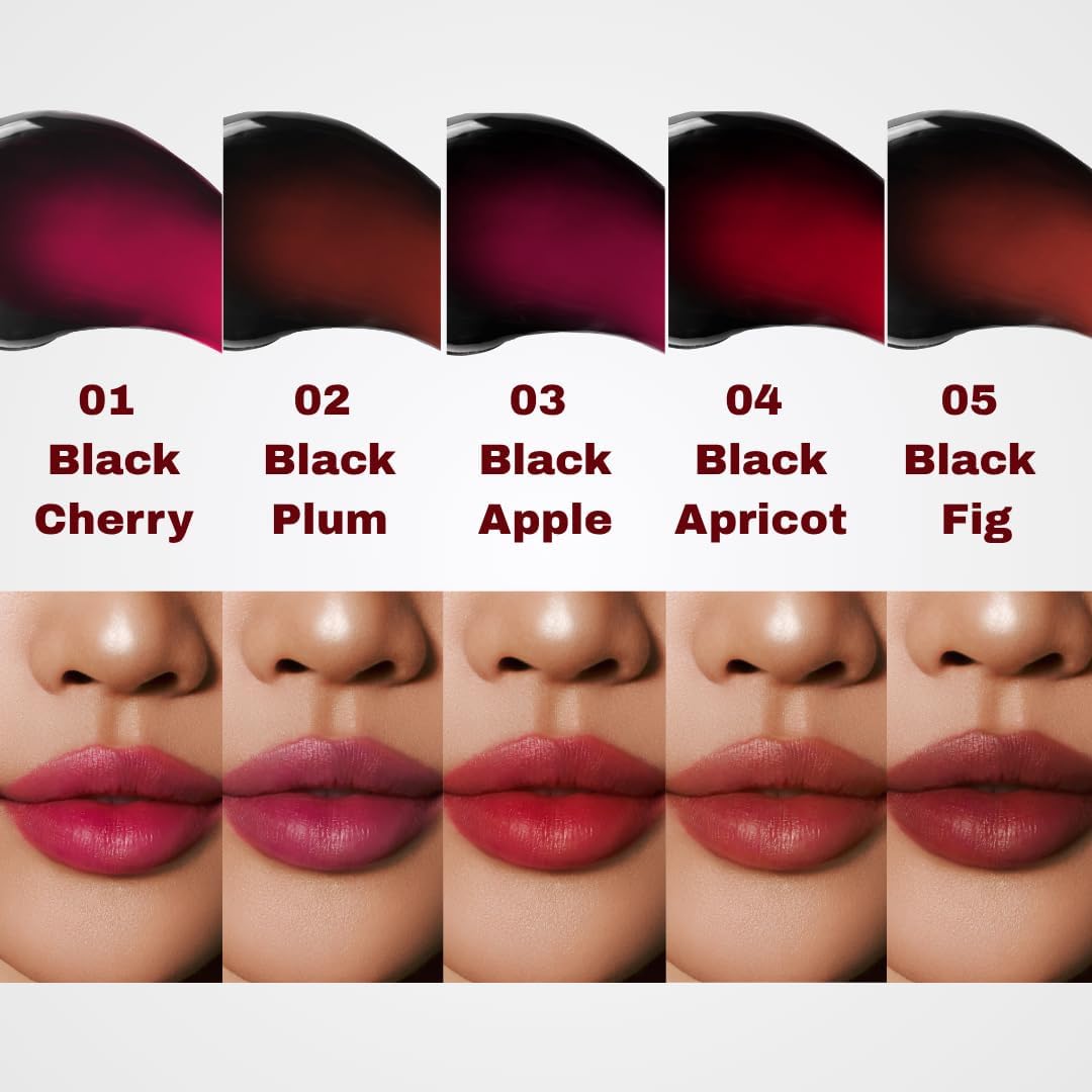 MILKTOUCH Black Peel Off Lip Tattoo - Long-Lasting Matte Lip, Waterproof & Transfer-Proof, Highly Pigmented, Stay-On-All-Day Lip Tint Stain (4.5g) #04 Black Apricot