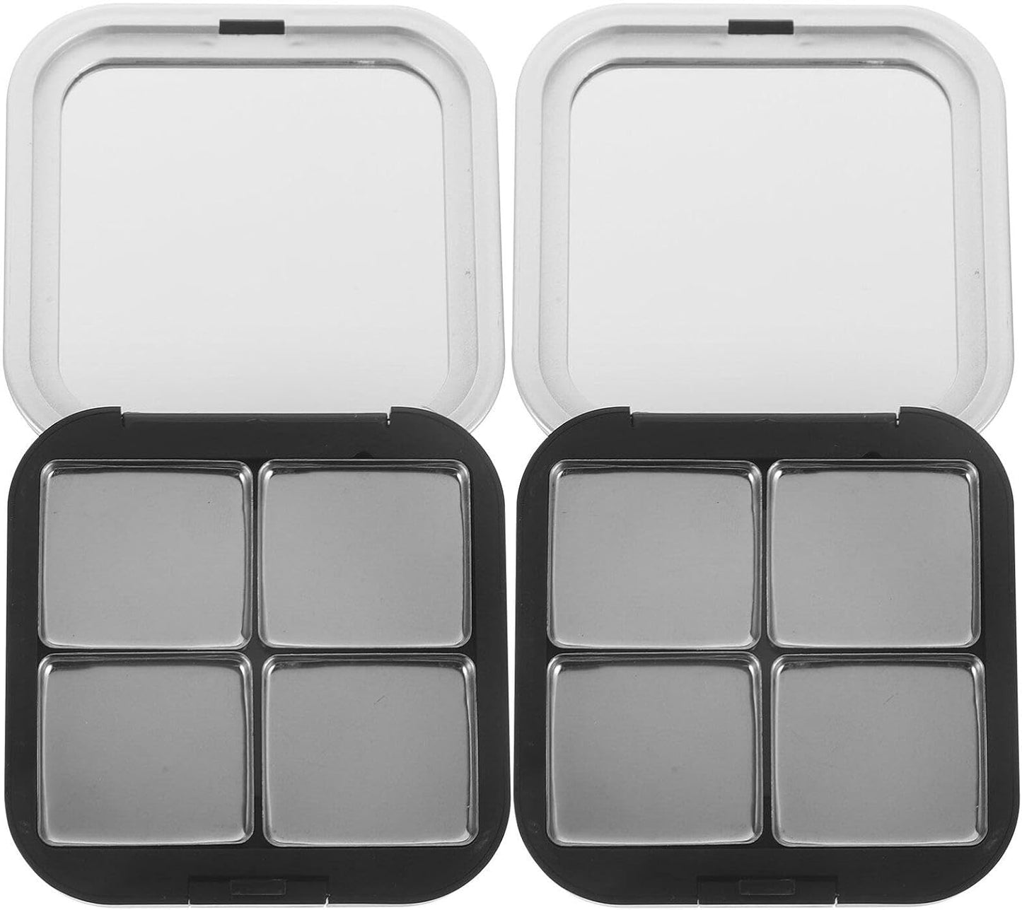 Beaupretty Empty Lipstick Palette Magnetic Eyeshadow Palette Makeup Foundation Blush Container with Mirror for Women Girls Black