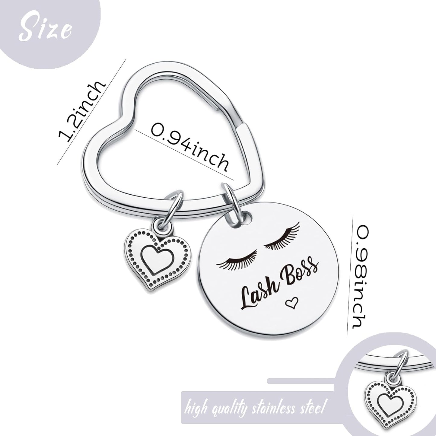 Lash Boss Appreciation Jewelry Beauty Lashes Girl Jewelry Daughter Gift Best Friend Keychain
