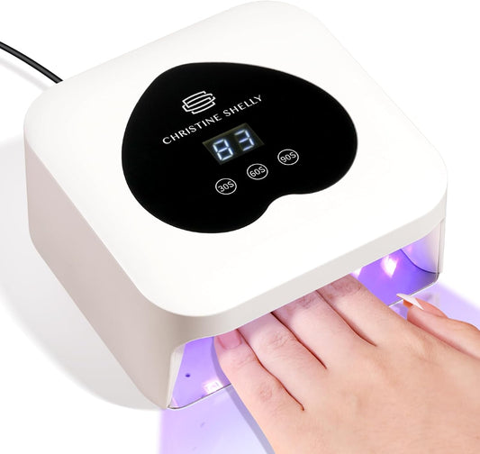 UV Nail Lamp, CHRISTINE SHELLY UV Light for Gel Nails, 48W Plug-in Mini Nail Lamp Nail Dryer with Touch Control Auto Sensor and 3 Timer Settings Nail Light Curing Lamp, Home Salon Nail Art Tools