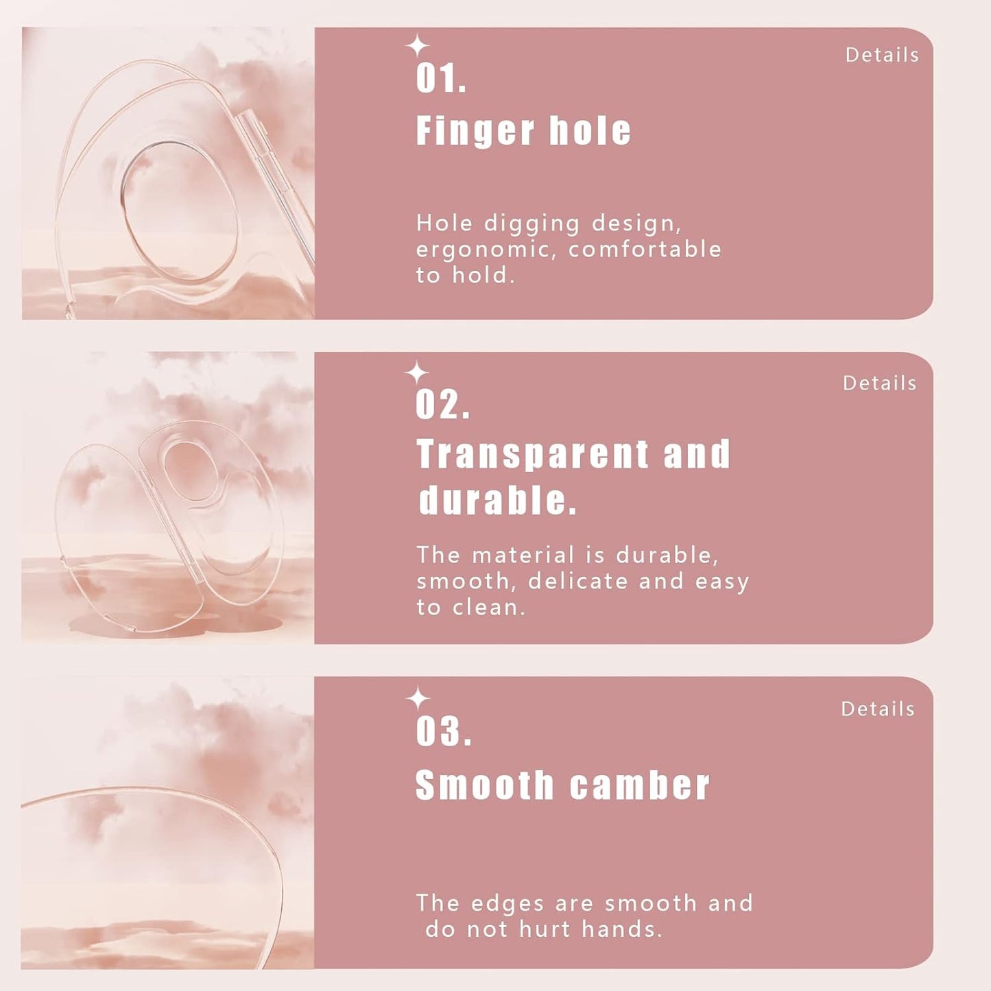 Color Palette can be 180 Degrees fold to Receive Liquid Base Makeup Color Palette Transparent Acrylic Powder Chassis Palette Nail Eyeshadow Eyelash Professional Makeup Color Palette