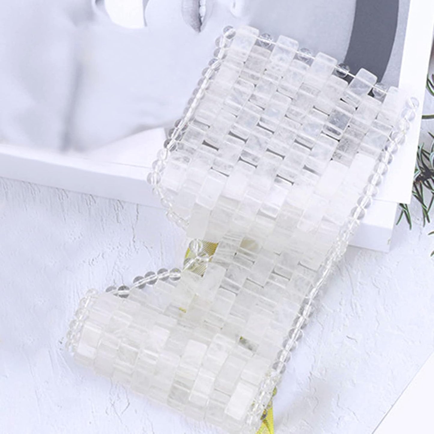 Jade Eye Mask Clear Quartz Cooling Jade Sleep Eye Mask 100% All Natural Soothe Stone Eye Mask