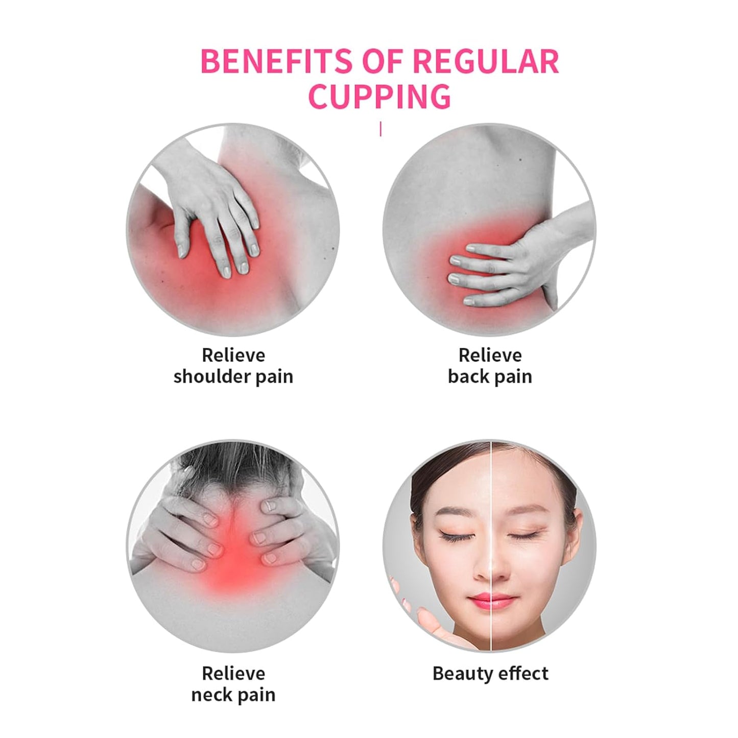 14PCS Facial Cupping for Massage - Face Cupping Set, Vacuum Suction Cups for Neck Body Beauty Anti Cellulite Cup Therapy and Cellulite Massager