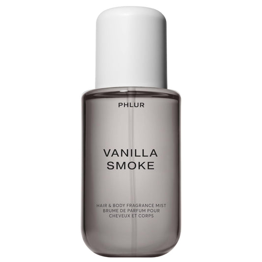 PHLUR Vanilla Smoke Body Mist - Hair and Body Fragrance Mist - Cashmere Vanilla Body Spray with Pink Pepper, Bergamot, Tonka Bean & Incense (8 Fl Oz)
