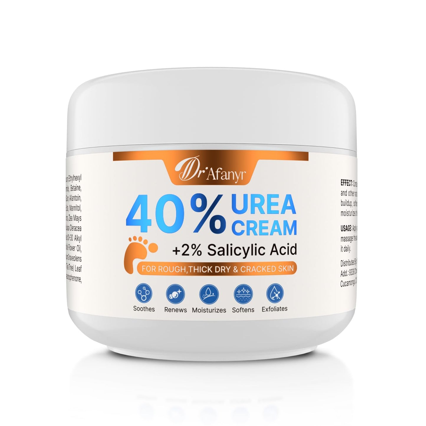 40% Urea Cream for Feet – Foot Cream for Dry Cracked Rough Heels, Urea 40 percent Foot Lotion for Moisturizing Skin, with 2% Salicylic Acid for Callus Remover & Repair (5.29oz)