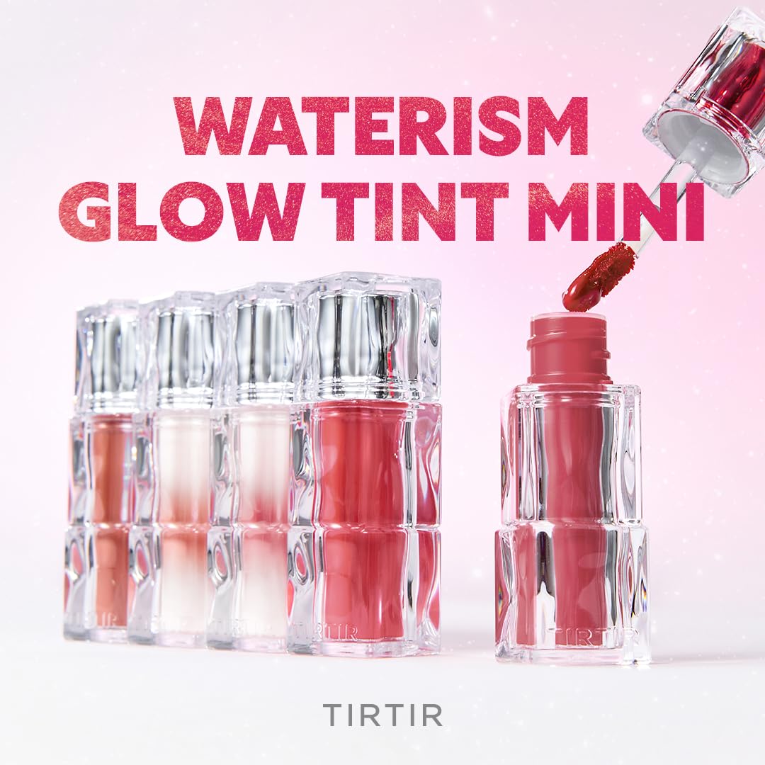 TIRTIR [*Mini Size Waterism Tinted Lip Gloss #16 Tangering, 0.06 Fl Oz – Kiss Ready Lipgloss, 12H Long Lasting Non Sticky Natural Tinted Glow Korean Multiuse Cheek and Lip Tint for Women gift