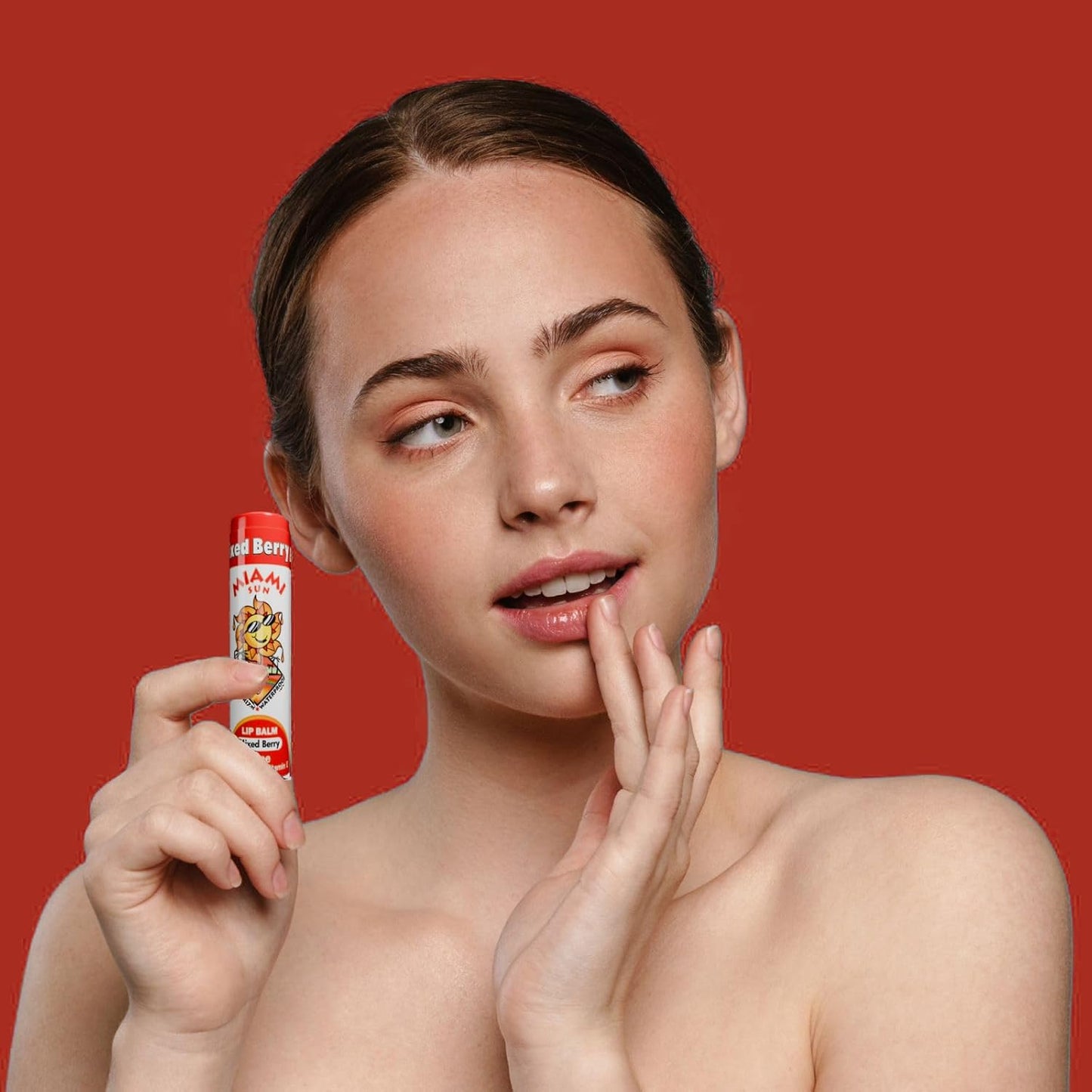 Miami Sun Natural Ghee Lip Balm, Hydrating Lip Treatment with Shea Butter & Beeswax, Organic & Non-Toxic, Best for Dry, Chapped Lips - Moisturizing, Healing, Chemical-Free Care (2 Pcs, Mixed Berry)