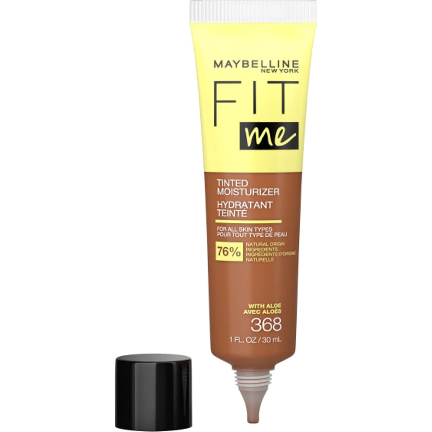 Maybelline Fit Me Tinted Moisturizer, Natural Coverage, Face Makeup, 368, 1 Count