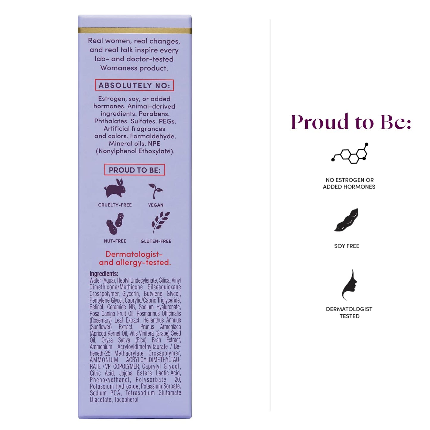 Womaness Plump It Up Retinol Serum – Roll-On Hydrating Face Serum for Women w/ Hyaluronic Acid & Collagen Boosting Retinol – Anti Aging for Fine Lines, Wrinkles & Smoothing Ceramide NG Skincare (30ml)