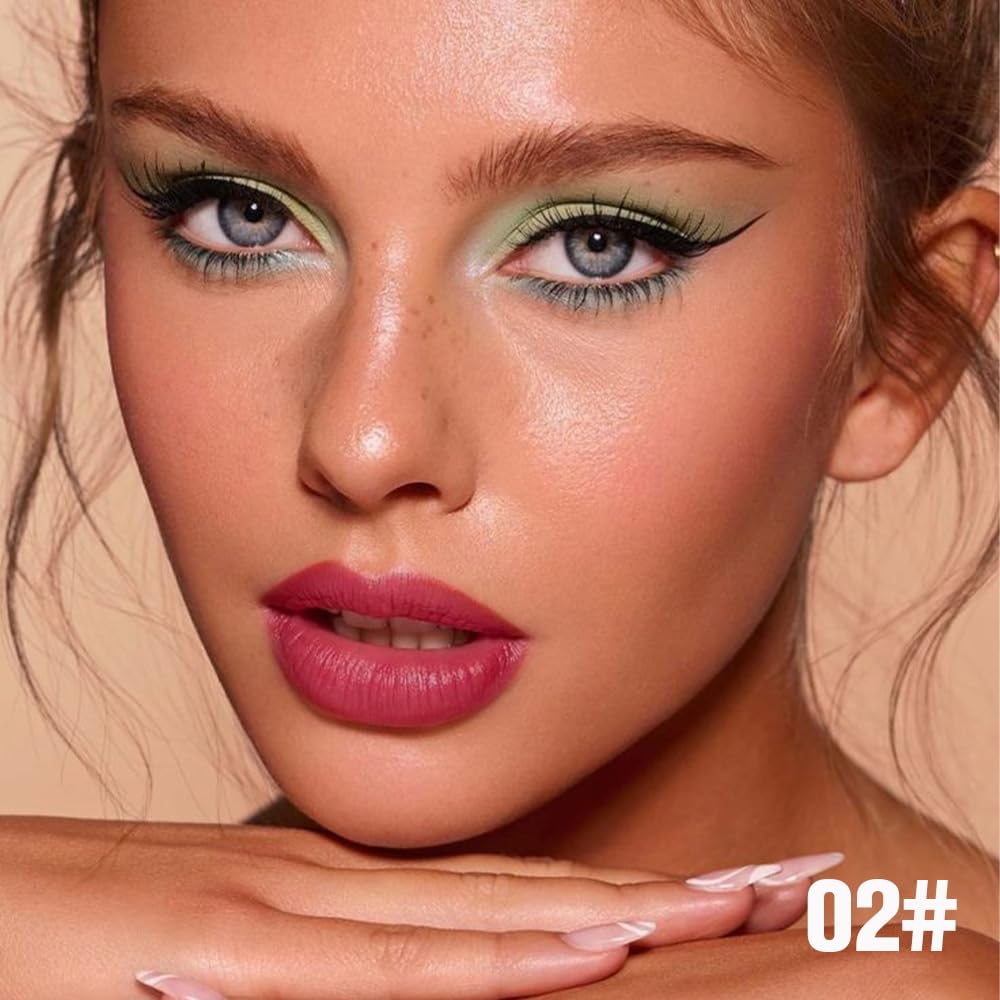 evpct Mauve Red Peel Off Lip Stain Tints, Matte Liquid Lipstick Lip Stain Long Lasting Waterproof for Women, Non-stick Cup Lipstick Peel Off Highly Pigmented Not Faded Smudge-proof Easy to Apply, 02