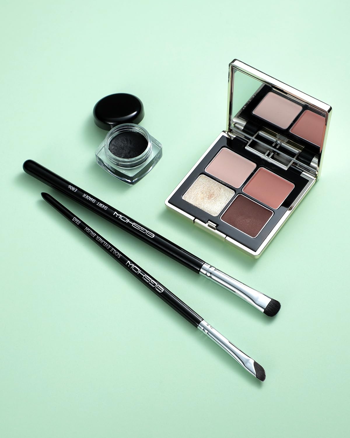 EIGSHOW Eyeshadow Smudge Brush & Eyeliner Brush, High-End Precision Eye Makeup Tools for Blending Cat Eye, Winged Liner (E865&E806)