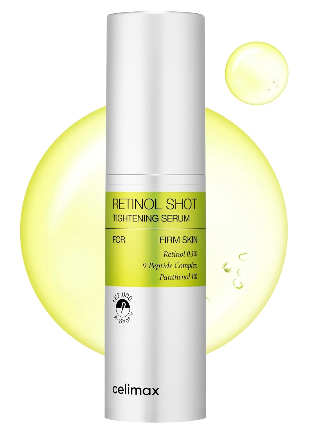 celimax The Vita A Retinol Shot Tightening Serum | with Pure Vitamin A Retinol, Peptide, Pore Minimizer, Wrinkles & Fine Lines, Firmer Skin, Anti-Aging, Skin Smoothing 30ml