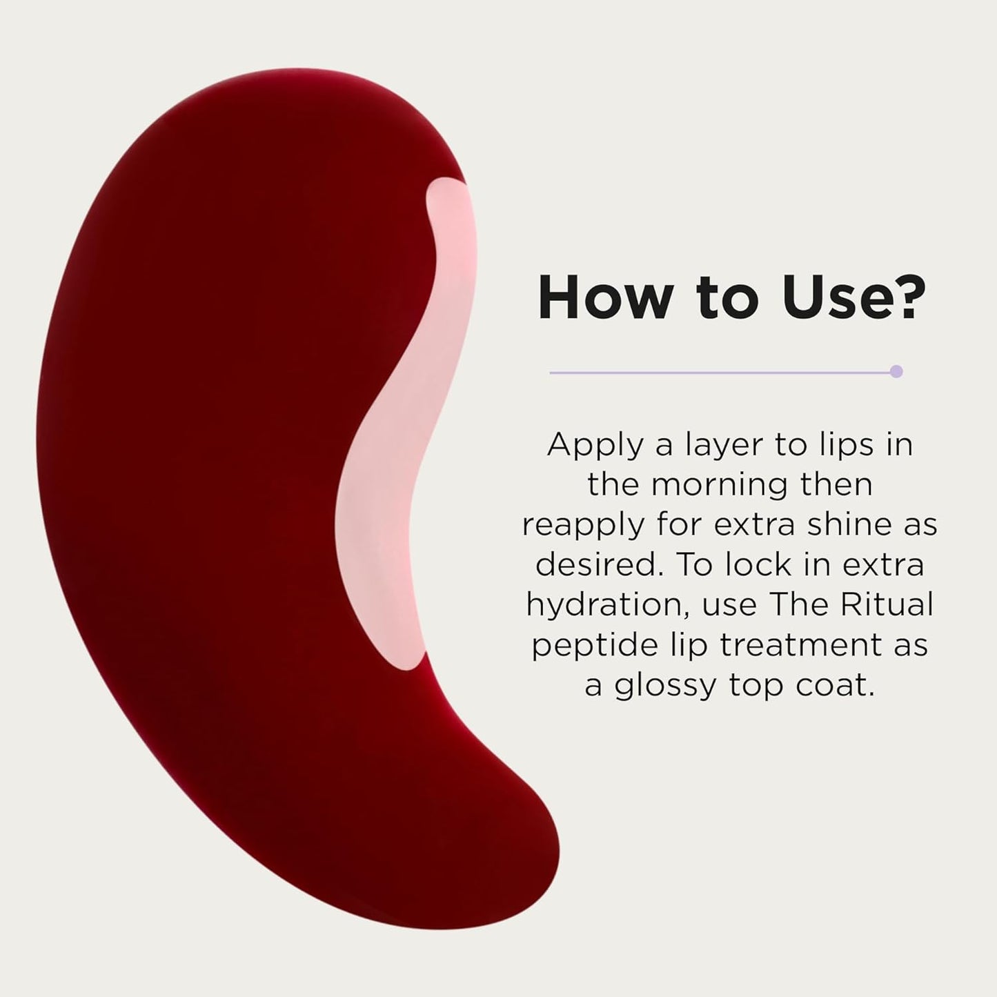 Côte Tempted Peptide Lip Shine – Warm Berry Lip Gloss for Bold Color & Hydration – Vegan, Cruelty-Free, Anti-Aging with Shea Butter & Hyaluronic Acid – Long-Lasting, Smooth, Moisturizing Shine