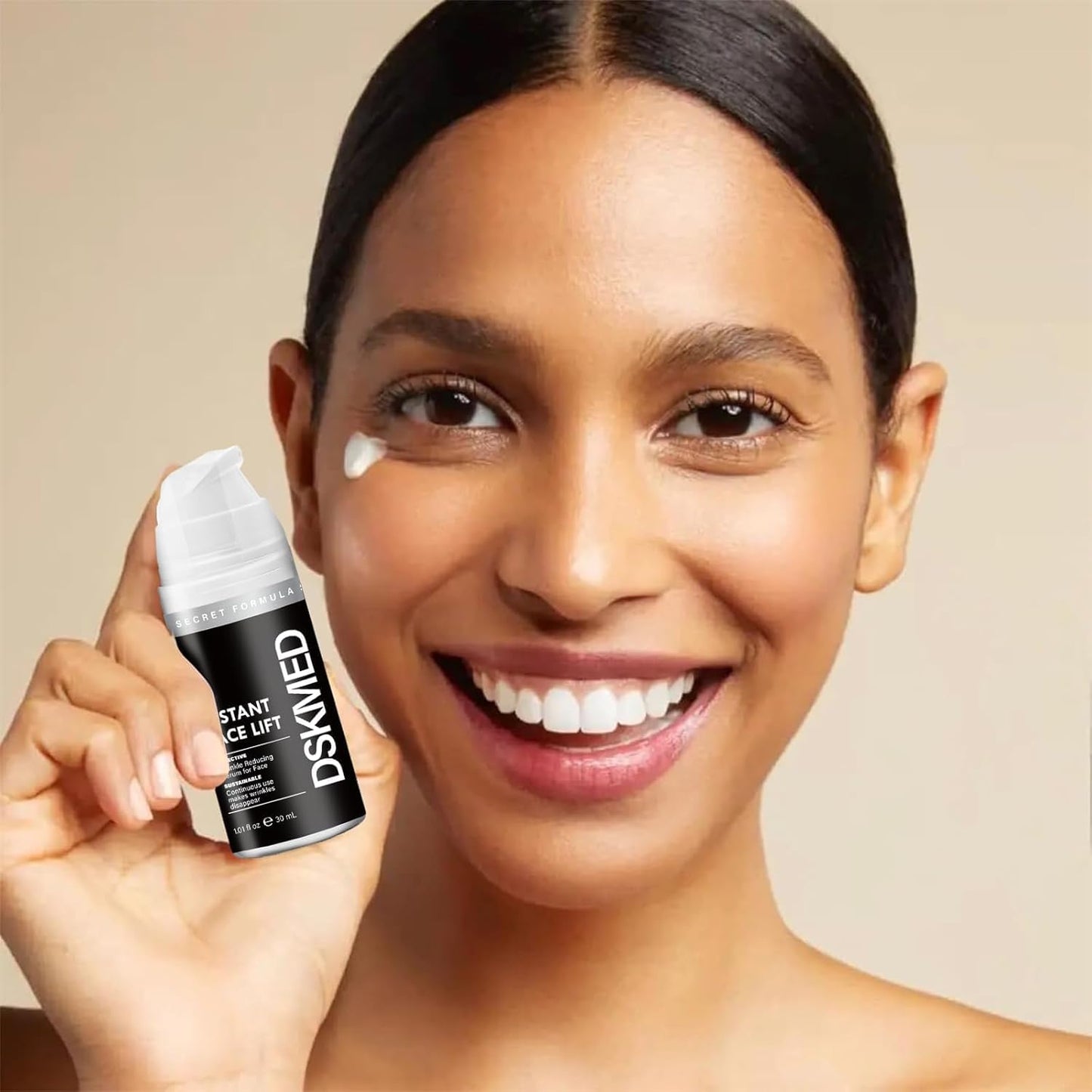 Instant Face Lift - Instant Firmx Eye, Eye Cream for Puffiness and Bags Under Eyes. Instant Wrinkle Serum, Available on Face and Neck, Tightens Delicate Skin 1.01oz/Black