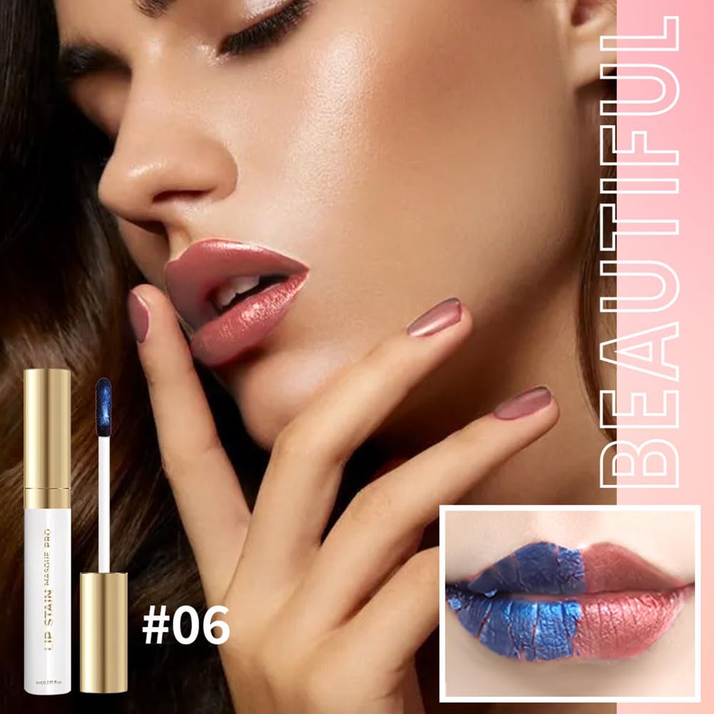Lip Stain Peel Off – Long Lasting Waterproof Lip Tint, Smudge Proof Transfer Resistant Lip Stains Tattoo,High Pigment Matte Lip Color, Kiss Proof Peel Off Lip Stain Masque,All-Day Stay Lip Makeup 06#
