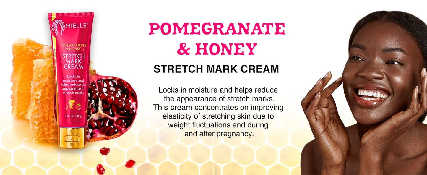 Mielle Organics Pomegranate & Honey Stretch Mark Cream, 3 Ounces