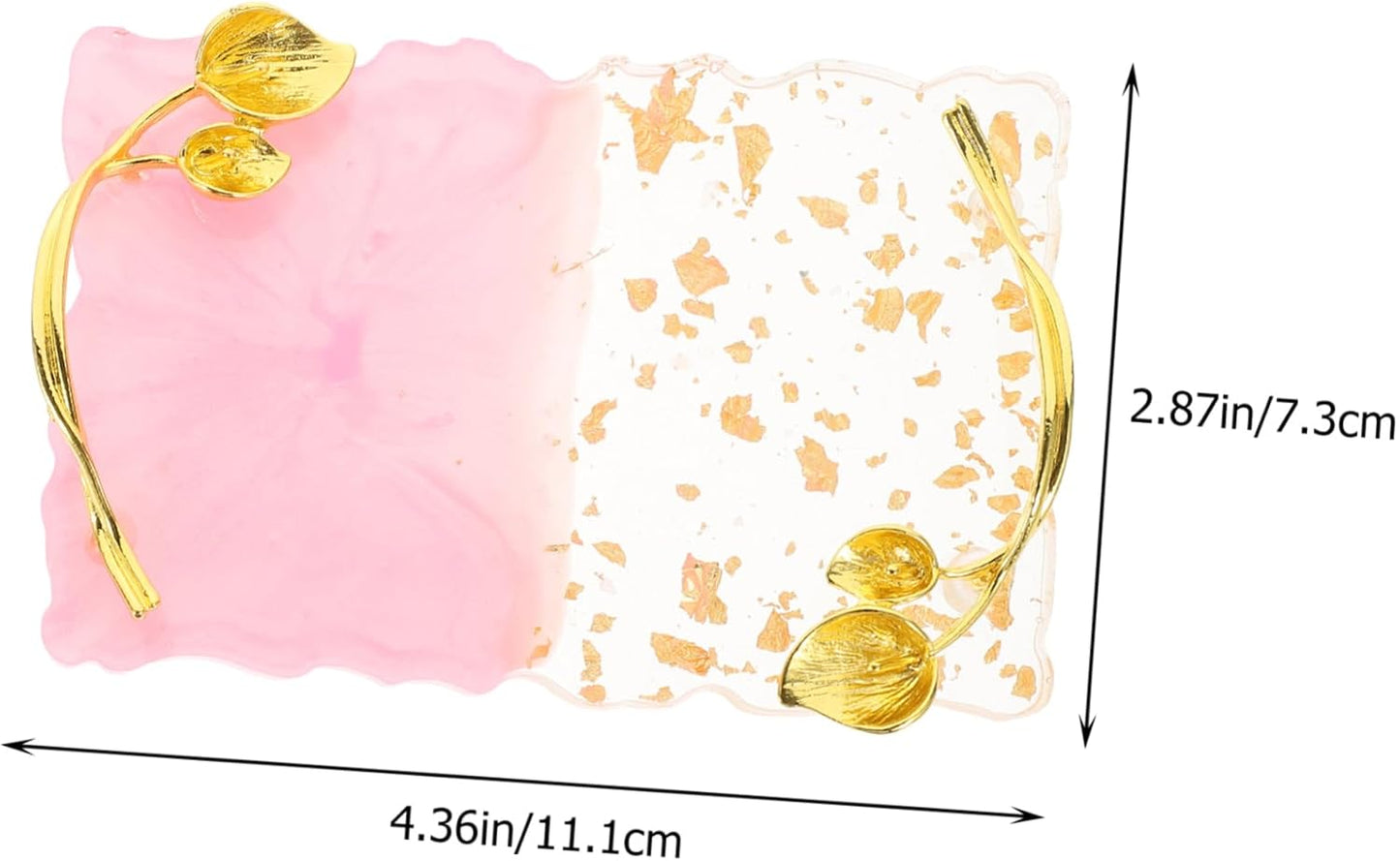 FOMIYES 2pcs Nail Palette Nail Art Gel Nail Art Palette Nail Tool Manicure Display Board Nail Polish Display Board Nail Color Palette Copper Plating Pink Makeup Mixing Plate Nail Art Plate