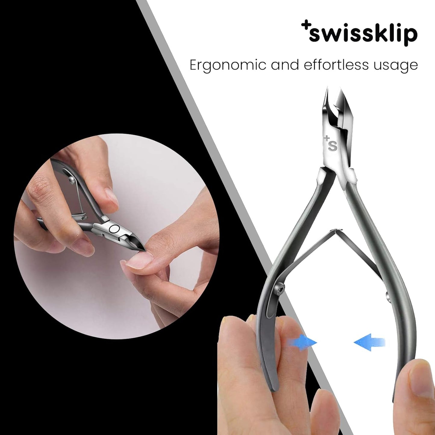 Swissklip Cuticle Trimmer I Best Cuticle Remover I Cuticle Nippers, Cutter, Scissors I Nail Nipper used along with Cuticle Pusher Tool, Cuticle Clippers, Nail Cuticle Trimmer (Pack of 2)