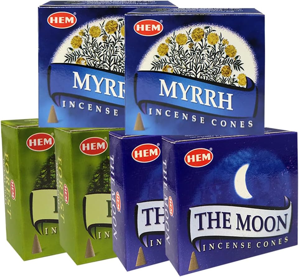 Forest The Moon Incense Cones & Holder Bundle Variety Pack from Hem Trumiri Insense Inscents Insencents Insence