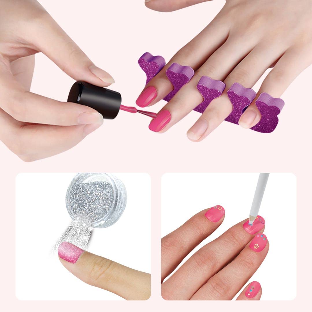 Nail Art Studio Beauty Nail Art Set Gift for Girls Healthy Non-Toxic Tasteless Fashion Dryer Light