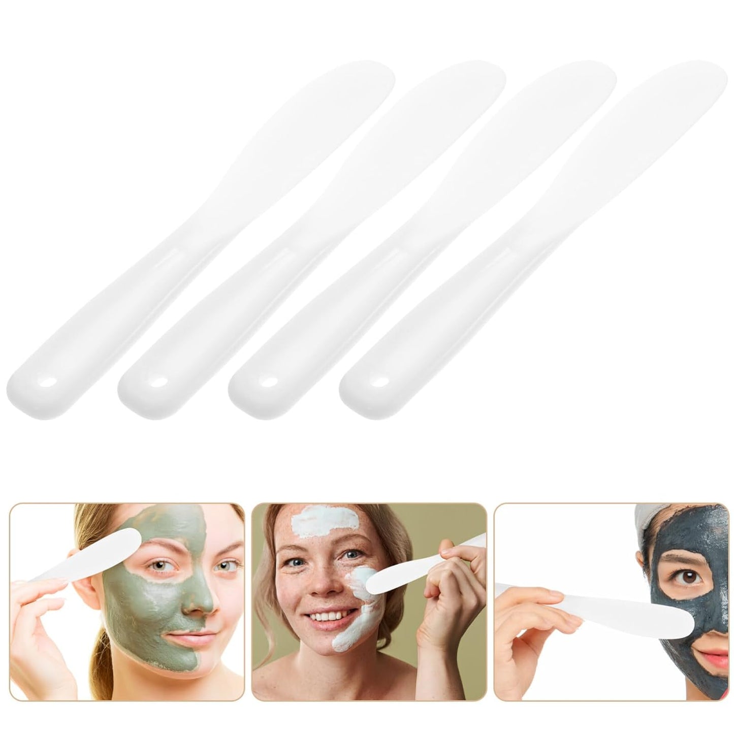 10Pcs mask stick tool stick cosmetic spatulas facial mud applicator spatulas stick facial cream scoops stirring rod makeup spatulas Multifunction white eye cream