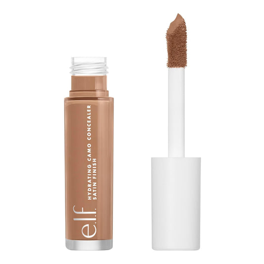 e.l.f. Hydrating Camo Concealer, Covers Blemishes & Under-Eye Circles, Full-Coverage & Delivers A Satin Finish, Vegan & Cruelty-Free, Tan Latte
