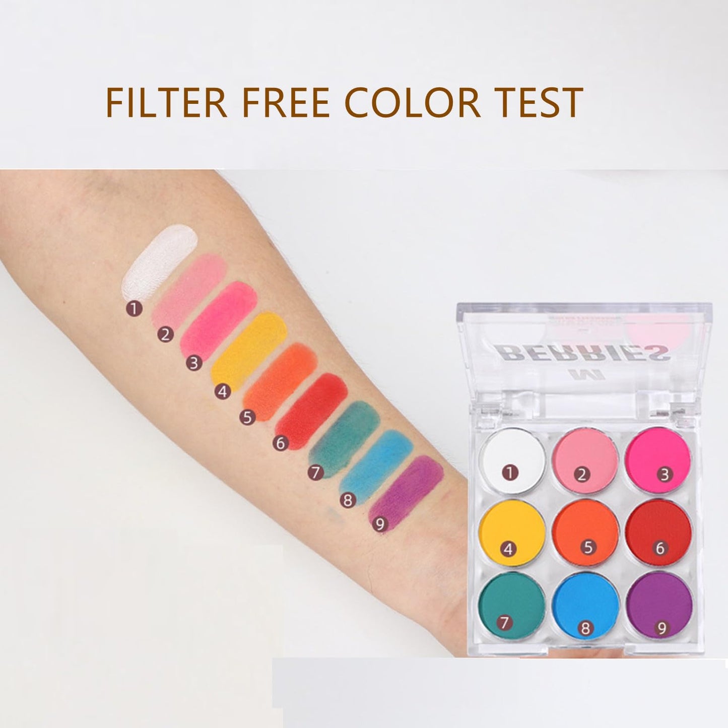 Mattew Eyeshadow Palette 9 Colors Cool Toned Matte Glitter Eyeshadow Palette (Color 02)