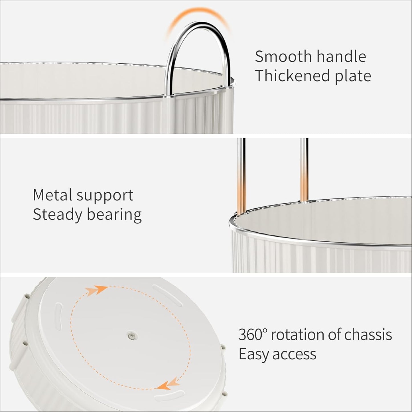 Rotating Makeup Organizer for Vanity,3 Tier High-Capacity Skincare Clear Make Up Storage Perfume Organizers Cosmetic Dresser Organizer Countertop 360 Spinning