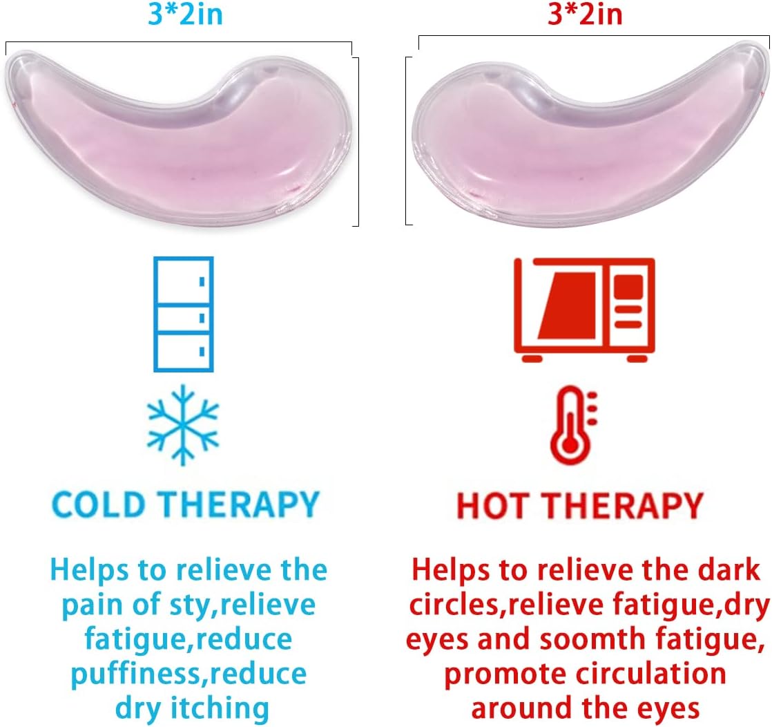 Eye Pad, Gel Eye Pad, Cooling Eye Pads, Gel Eye Mask,Gel Ice Pack, Cooling Ice Eye Masks, Hot Cold Eye Mask, Eye Ice Pack, Gel Eye Mask for Puffy Eyes, Migraine, Puffiness(6 pcs)