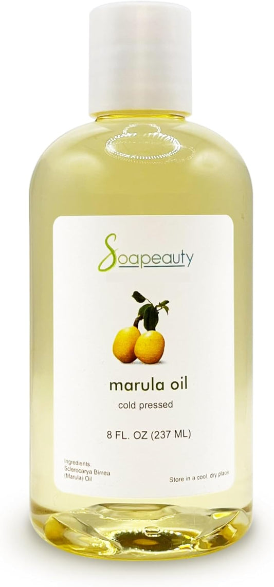 Soapeauty Marula Oil 100% Pure & Natural, Cold Pressed, Rich in Vitamin E & Omega Fatty Acids | Best for Skin, Hair, Face, Nails, and Soap Making | 8 fl oz